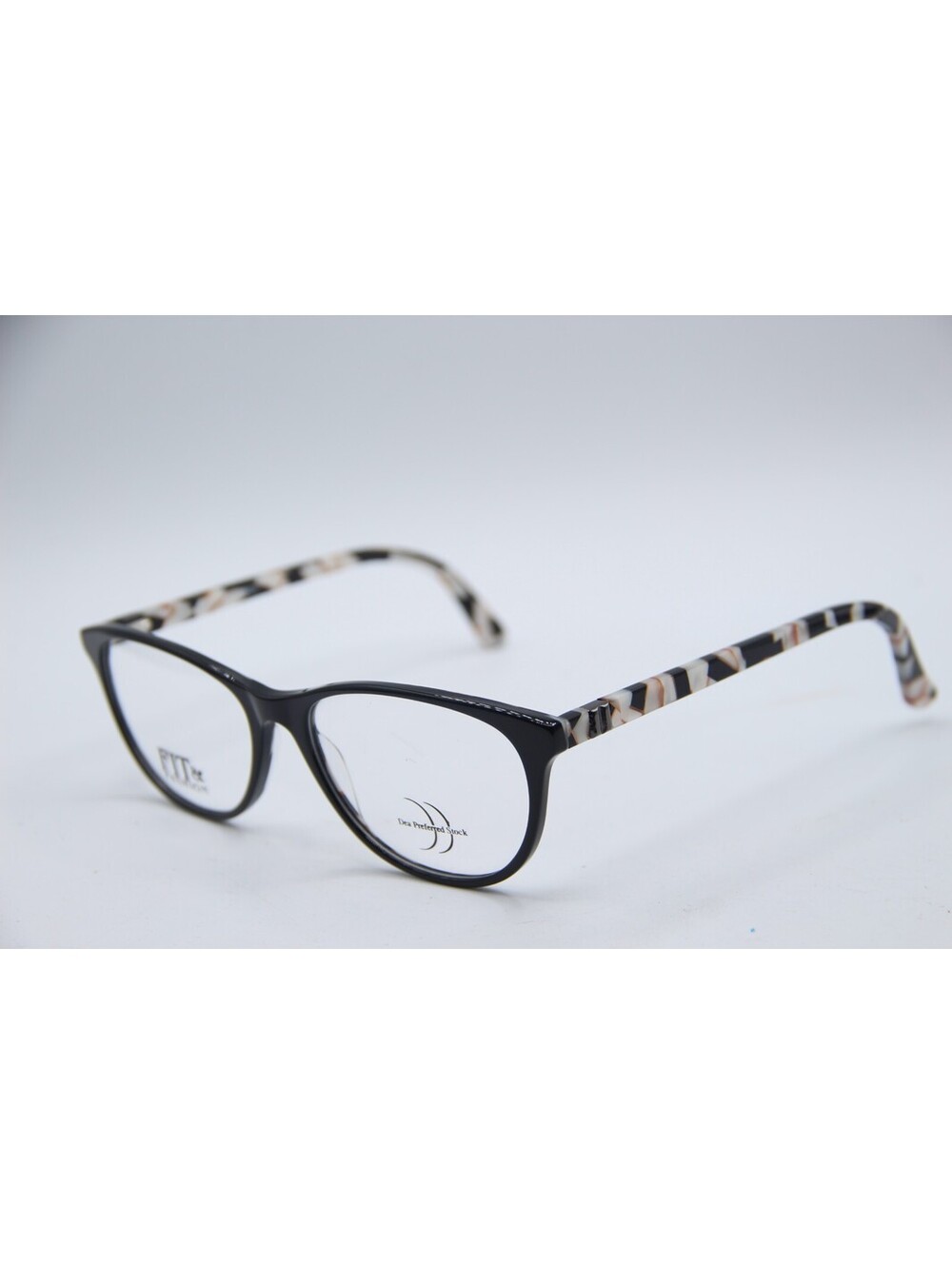 Dea Preferred Bolzano Dp-00324 Black White Authentic Eyeglasses 57-17